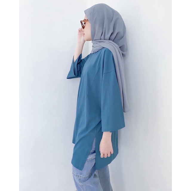 Jual Bymeldev Basic Oversized Top Kaos Polos Busui NonBusui Hijab ...