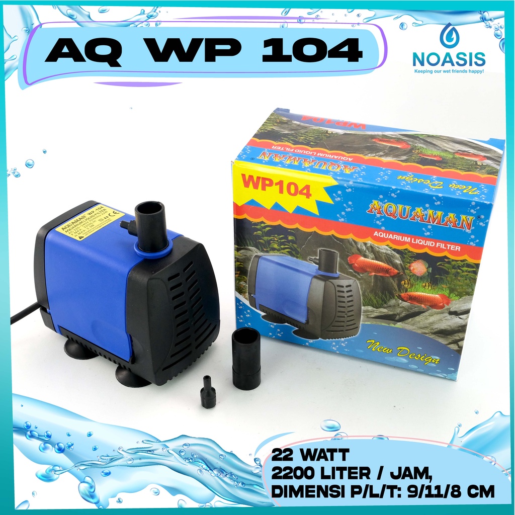 Jual POMPA AQUARIUM CELUP WATER PUMP AQUAMAN WP 104 WP-104 LOW