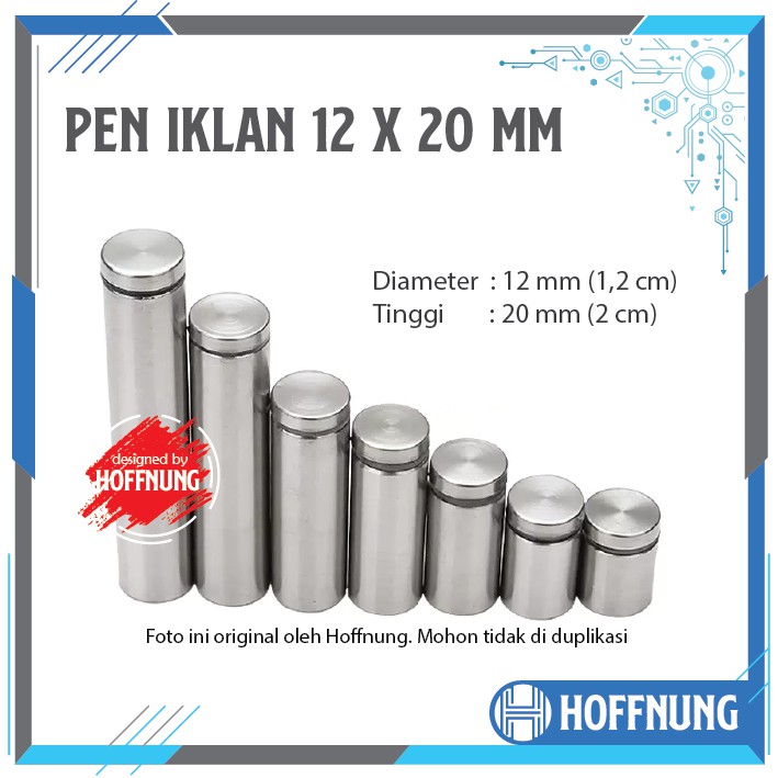 Jual Pen Iklan 12x20 12x25 12x30 12x40 12x50 mm Sign Boar Pin Iklan ...