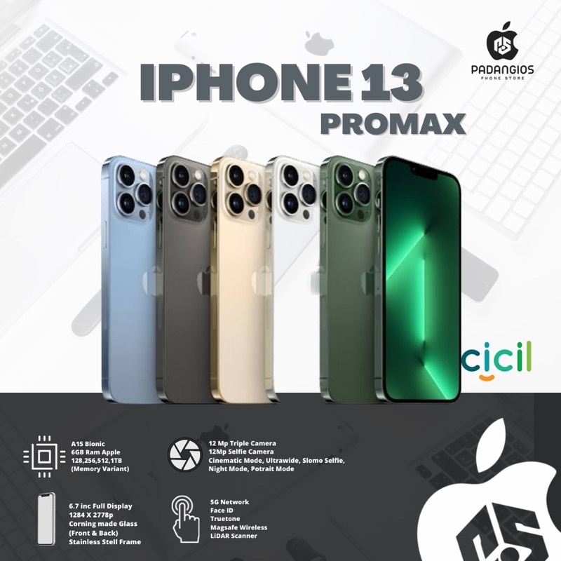 Jual Apple iPhone 13 Pro Max 128GB Second Original Mulus Fullset