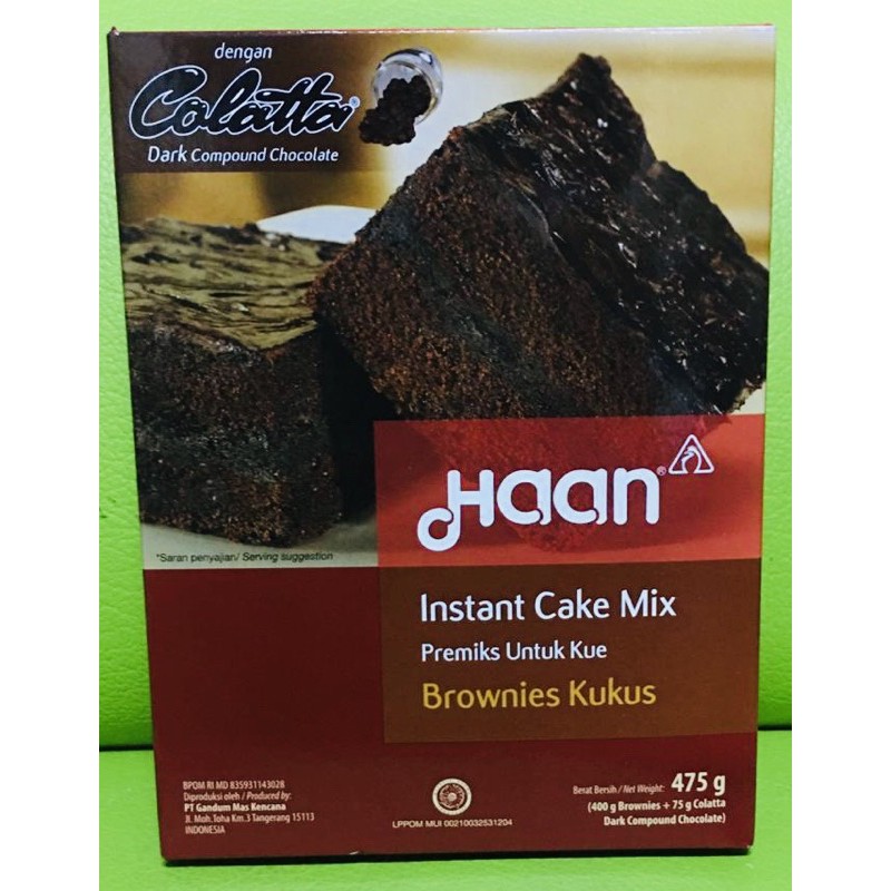 Jual Haan Instant Cake Mix Brownies Kukus 475 gr Shopee Indonesia