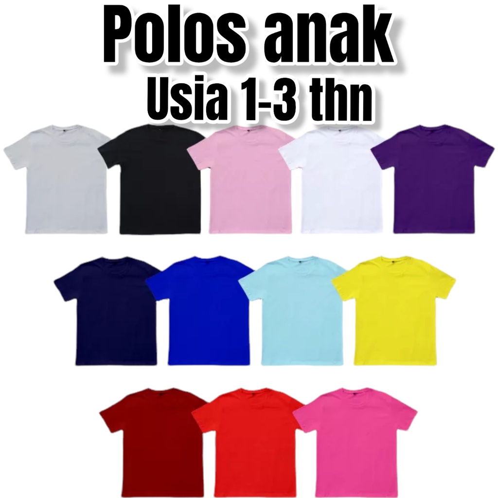 Jual Full Warna Kaos Polos Oblong Tshirt Dewasa Katun Soft Pe Size L