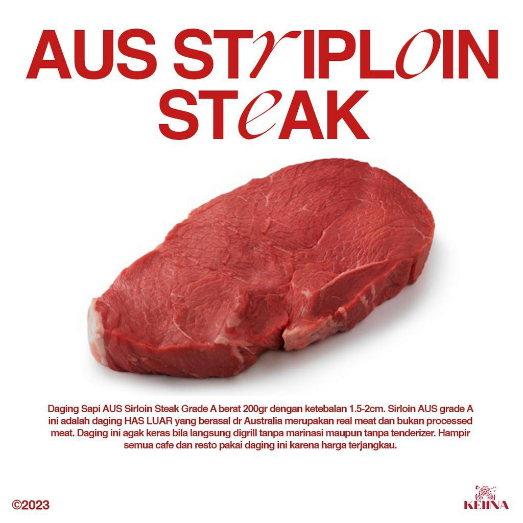 Jual Daging Sapi Beef Aus Sirloin Striploin Steak Grade A | Shopee ...