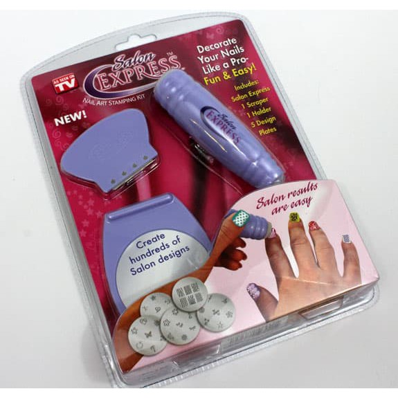 Jual Salon Express Nail art Stamping Kit Stamp Cat Kuku Shopee