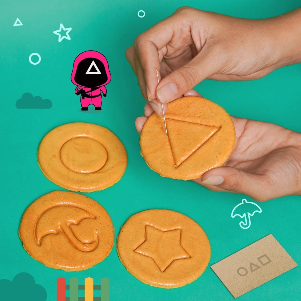 Jual [small bell] cetakan Dalgona Candy Squid Game Payung Bintang