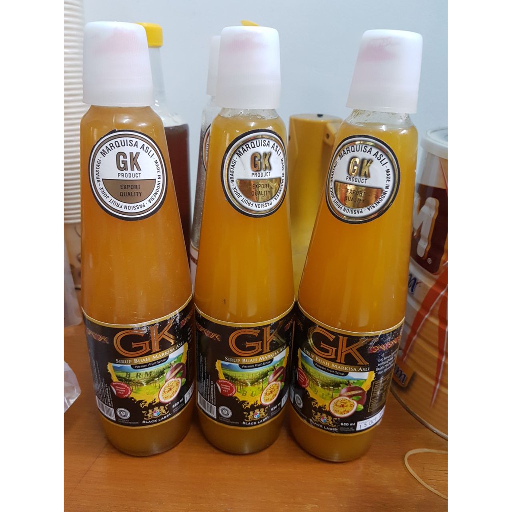 Jual Sirup Buah Markisa Asli Cap Gk Medan Black Label Brastagi Shopee