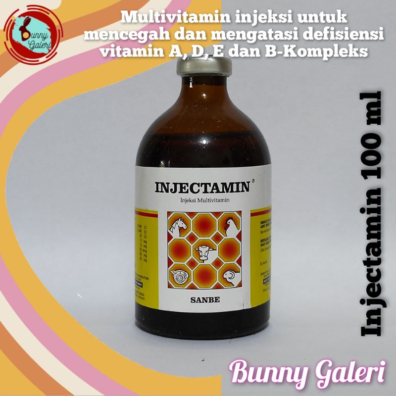 Jual INJECTAMIN 100 Ml, Multivitamin Injeksi Untuk Mengatasi Defisiensi ...