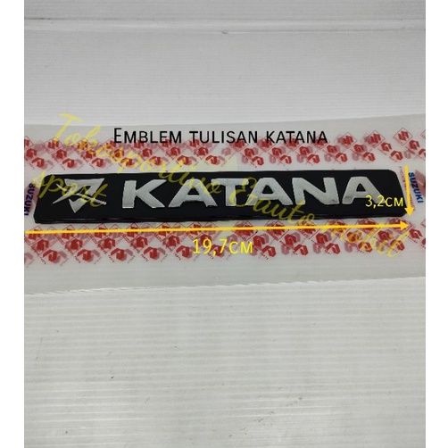 Jual Emblem Logo Huruf Tulisan Stiker Lambang Suzuki Katana Katana