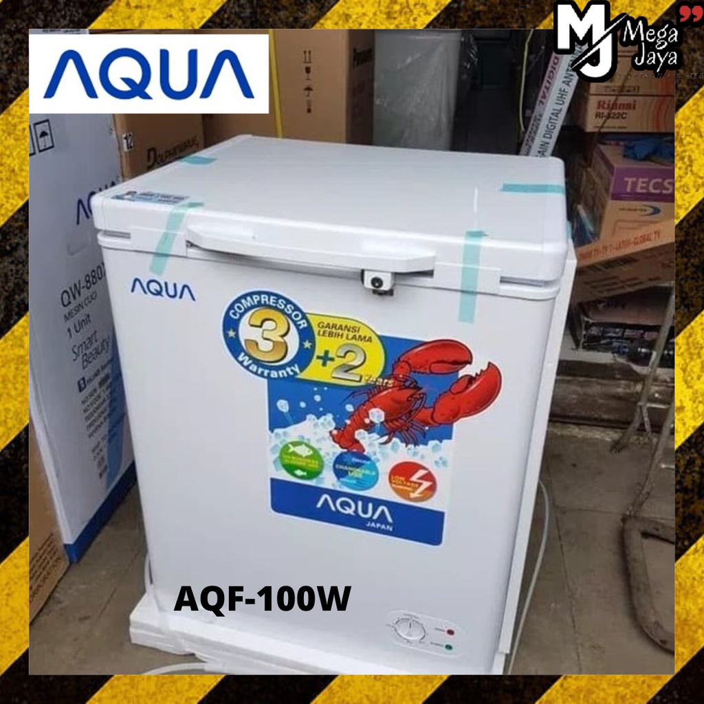 Jual Freezer Box Aqua Aqf W Kapasitas Liter Shopee Indonesia