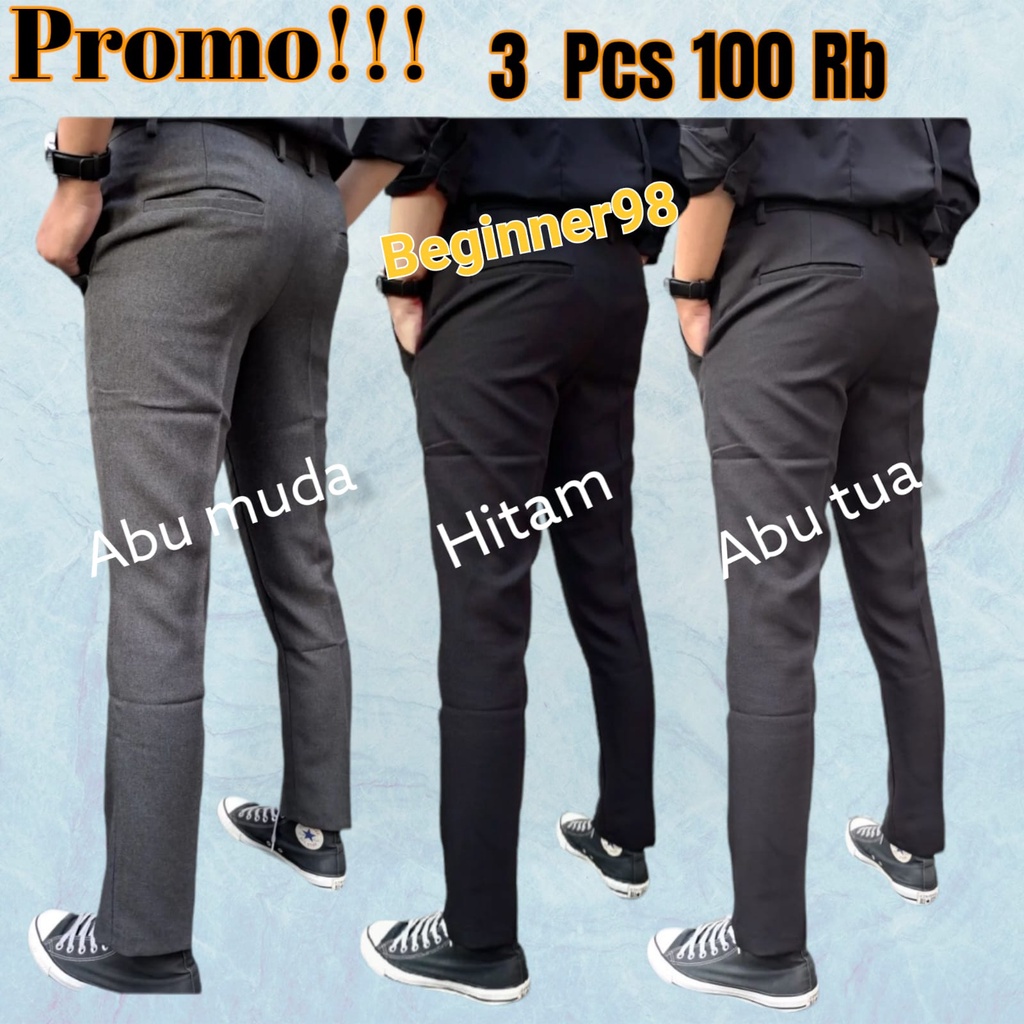 Jual PROMO MENARIK!!! 3 CELANA FORMAL PANJANG PRIA CUMA 100 RB HEMAT ...