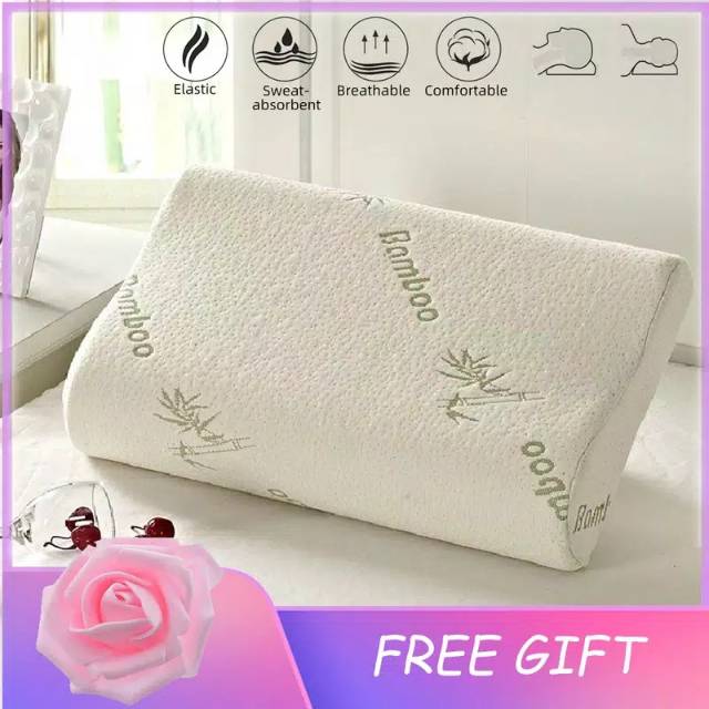 Jual Bantal Memory Foam Pillow Serat Bamboo Orthopedic Kesehatan Leher ...