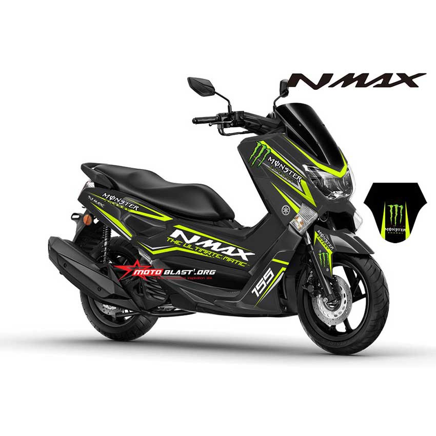 Jual Decal Stiker Yamaha NMAX black monster v1 fullbody motoblast ...