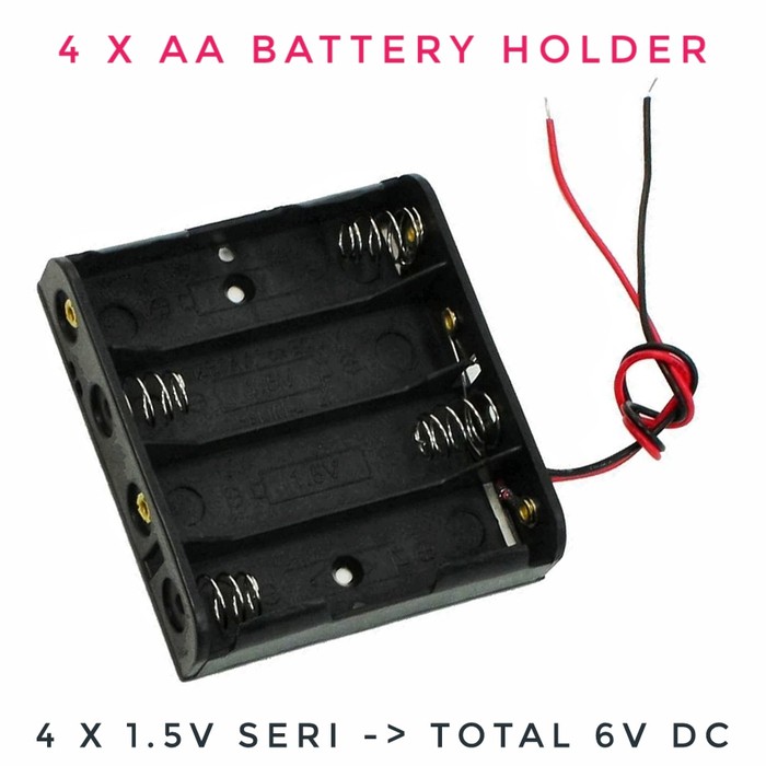 Jual X Aa Battery Holder Dudukan Baterai X V V Kabel