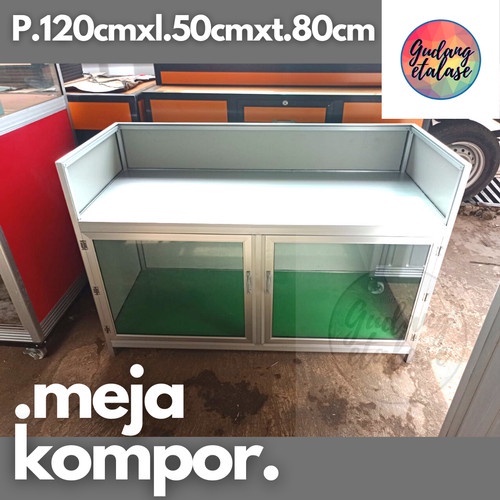 Jual Meja Kompor/Tempat Kompor 2 Pintu Aluminium Tebal | Shopee Indonesia