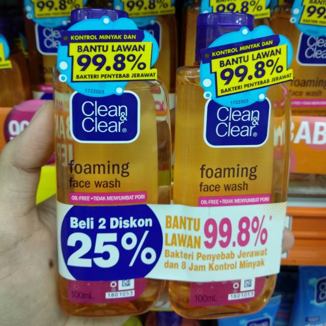 Jual PAKET HEMAT KECANTIKAN CLEAN & CLEAR Foaming Face wash @100 ML