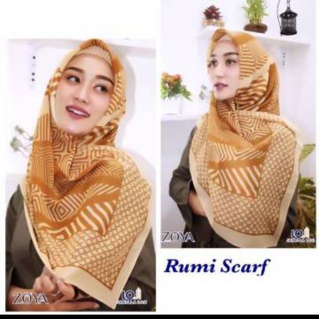 Jual Jilbab segiempat ZOYA RUMI Scarf | Shopee Indonesia
