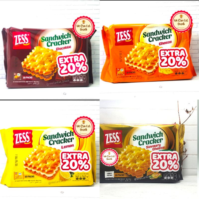 Jual Zess Cracker Sandwich Biskuit Cracker All Variant 180gr Netto ...