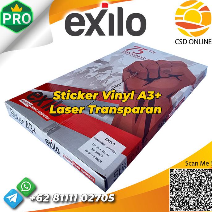 Jual Exilo stiker Vinyl laser a3+ White Gloss Matte Transparan | Shopee ...