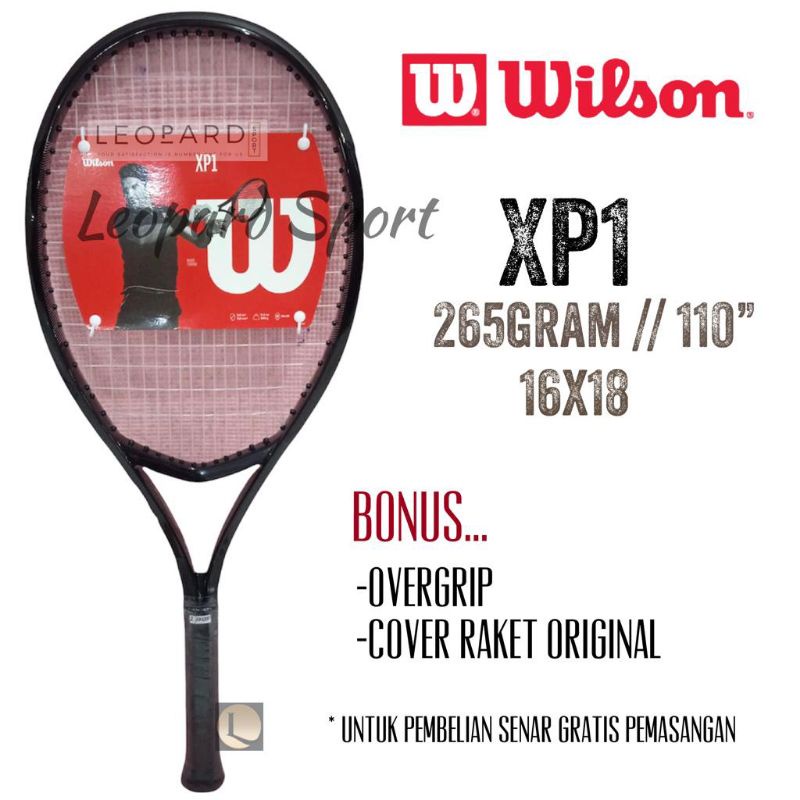 Raket Tenis Wilson NEW XP 1 V2.0 Black Berat : 265g 110