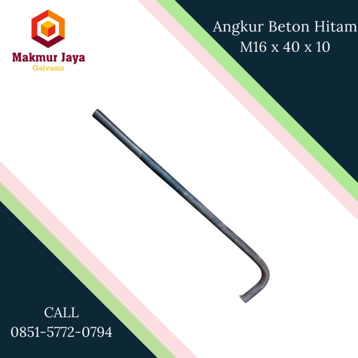 Jual Update Angkur M16 X 40 X 10 / Anchor Bolt / Angkur L / Angkur ...