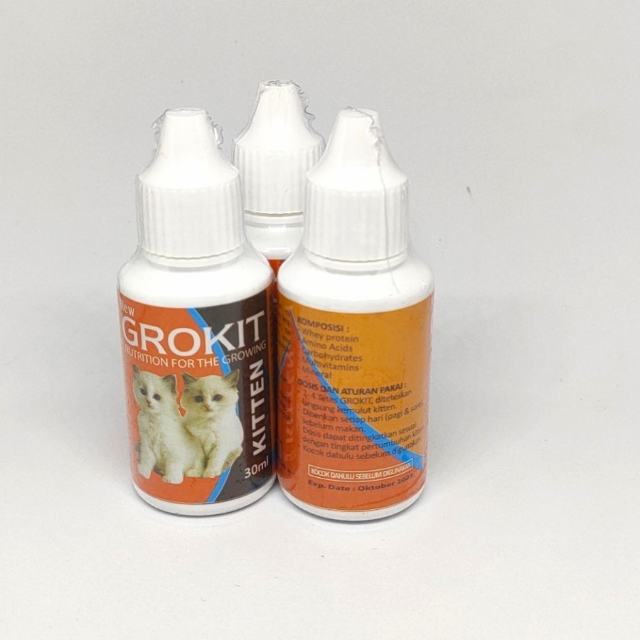 Jual GROKIT 30ML- VITAMIN Pertumbuhan Anak Kucing KITTEN Grokit kitten