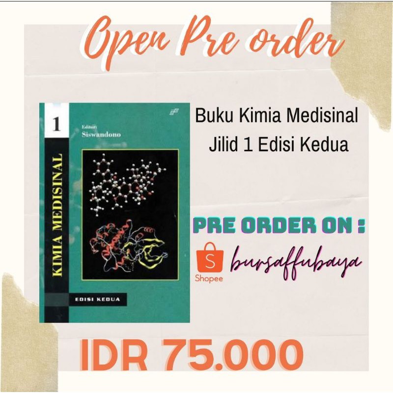 Jual [PRE-ORDER] BUKU KIMIA MEDISINAL JILID 1 | Shopee Indonesia