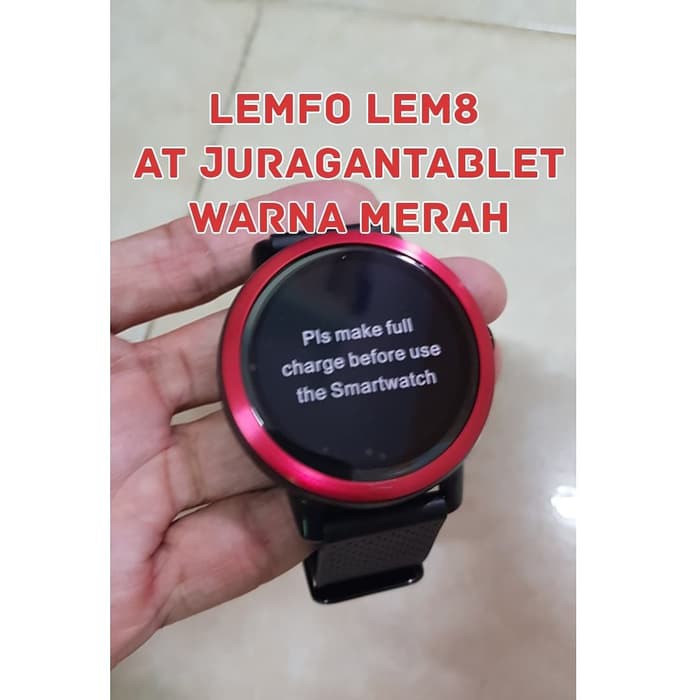 LEMFO LEM8 4G LTE 2GB RAM 16GB Smartwatch Phone Android 7.1 LEM 8 GPS Merah