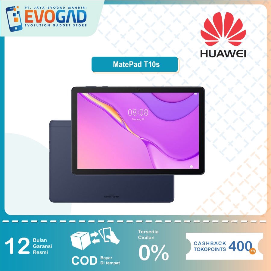 Jual Huawei Matepad T10s Android 10 Emui 101 Garansi Resmi Shopee