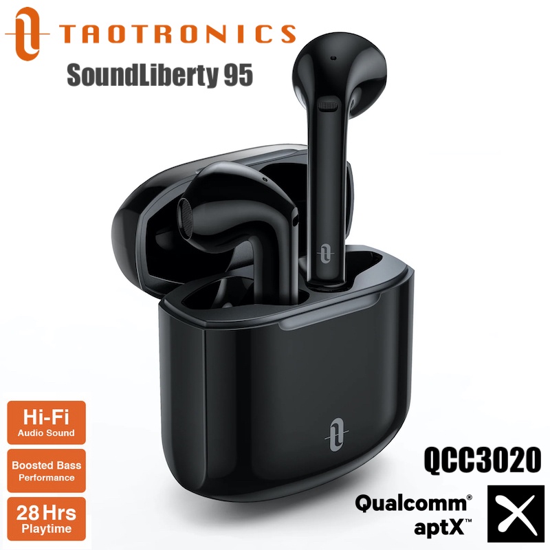 Jual Premium TWS AptX TaoTronics SoundLiberty 95 Clear Mic Noise Cancelling HiFi Bluetooth Headset Shopee Indonesia