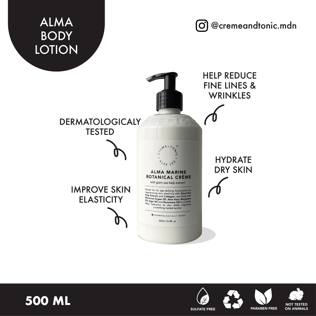 Jual Creme And Tonic Marine Botanical Creme Alma 500ml Shopee Indonesia