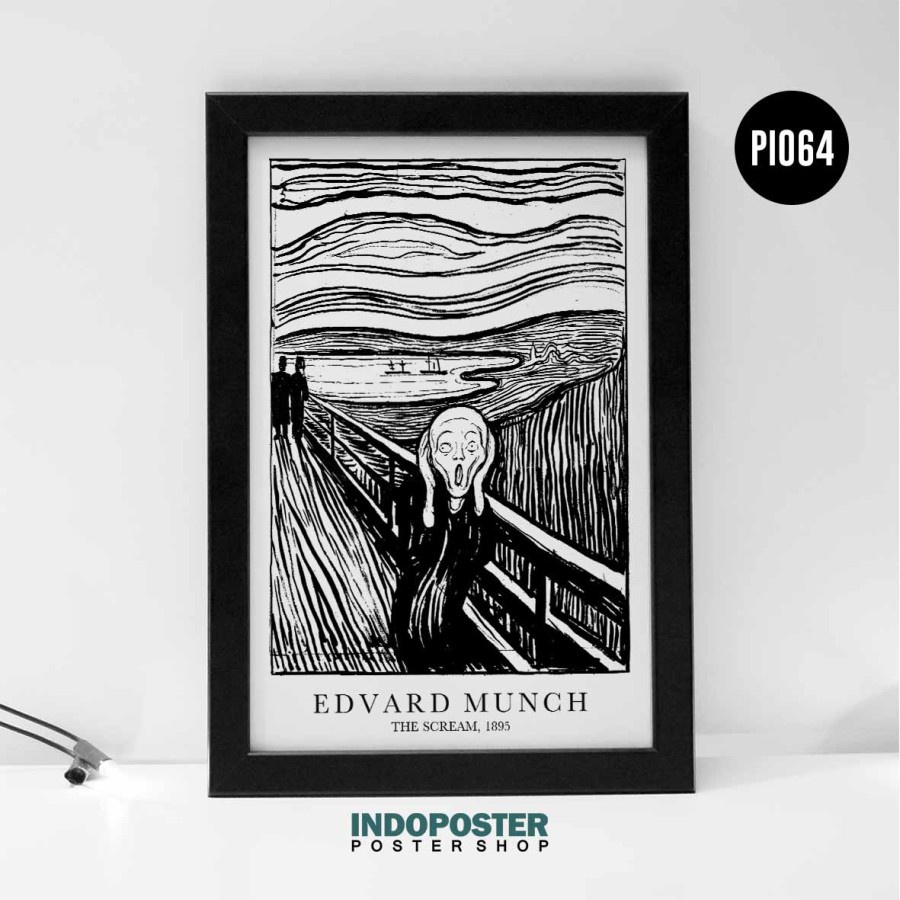 Jual Poster Lukisan Repro Edvard Munch The Scream 1895 A3 45x30cm