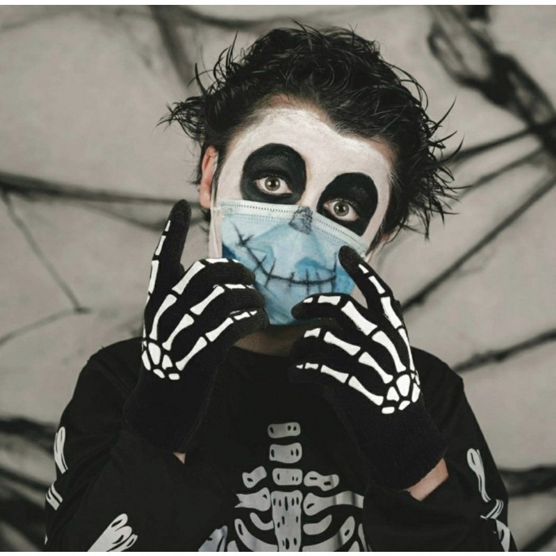 Jual hand slop / sarung tangan tengkorak / skeleton gloves props ...