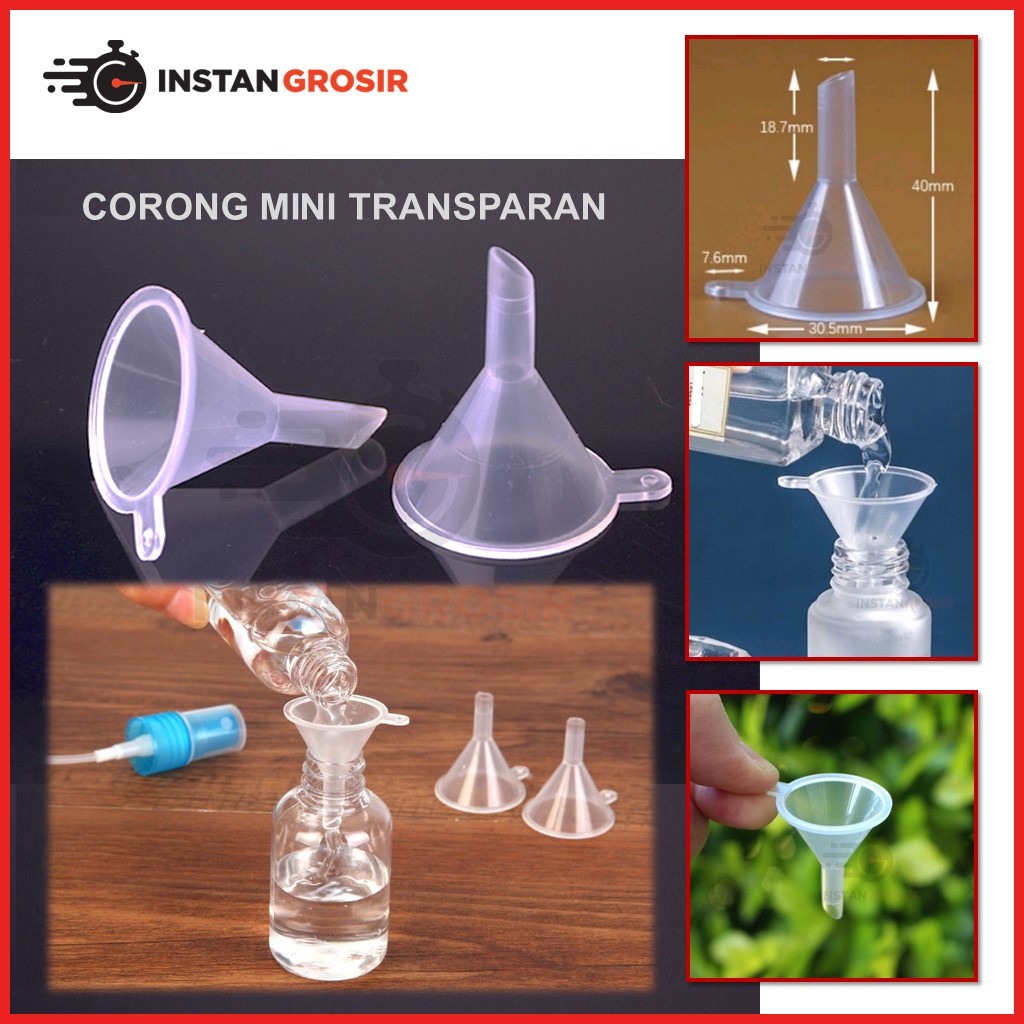 Jual Corong Mini Plastik Transparan multifungsi cocok untuk isi ulang ...