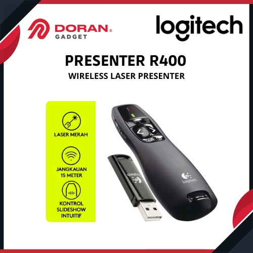 Jual Logitech R400 Remote Presenter Wireless Laser Merah / Pointer ...