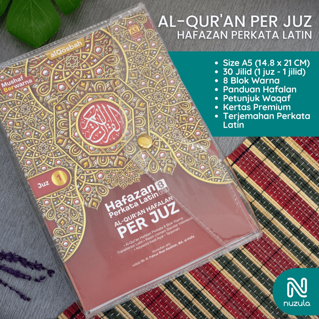 Jual Al Quran Per Juz Hafazan 8 Blok Warna Perkata Latin A5 - Alquran ...