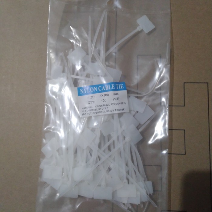 Jual Kabel Ties Label 10 cm Nylon Cable Tie Ripet Rivet 3x100 mm ...