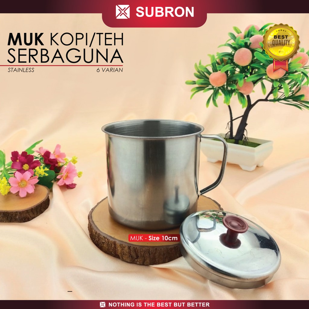 Jual SUBRON Muk Stainless 10 cm 550ml Cangkir Serbaguna Kopi Teh Susu ...