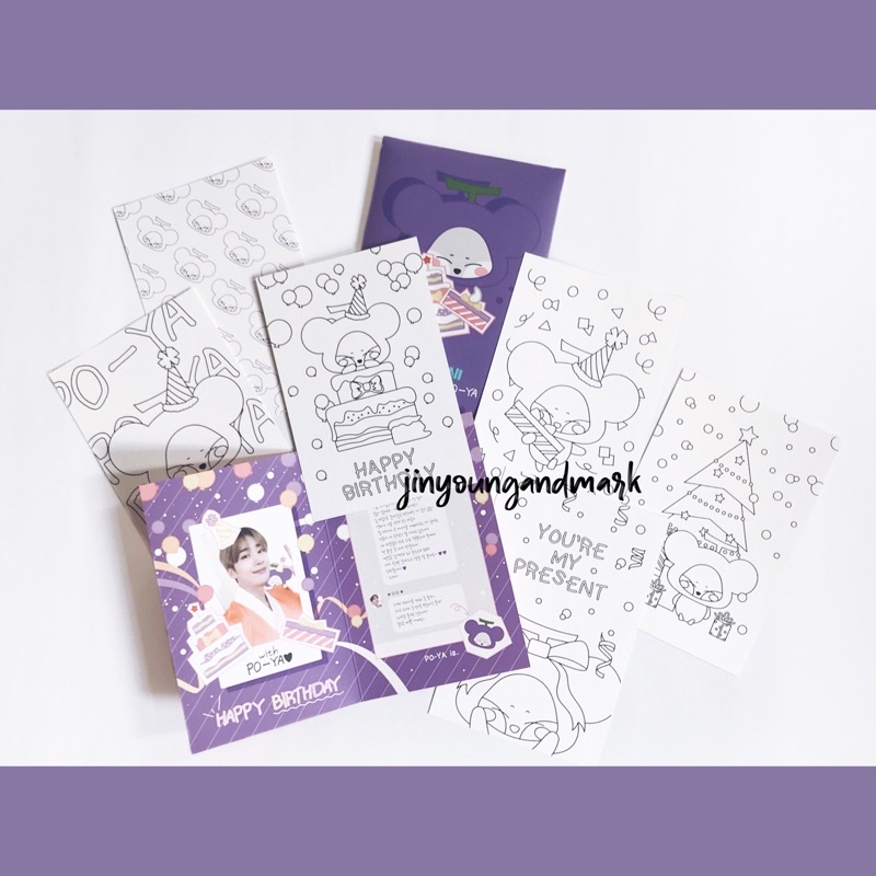 Jual han seungwoo poya hbd card & coloring postcard set | Shopee Indonesia