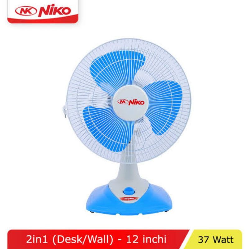 Jual Niko Kipas Angin 2in1 Mejadinding 12 Inch Deskwall Fan Nk Dw12