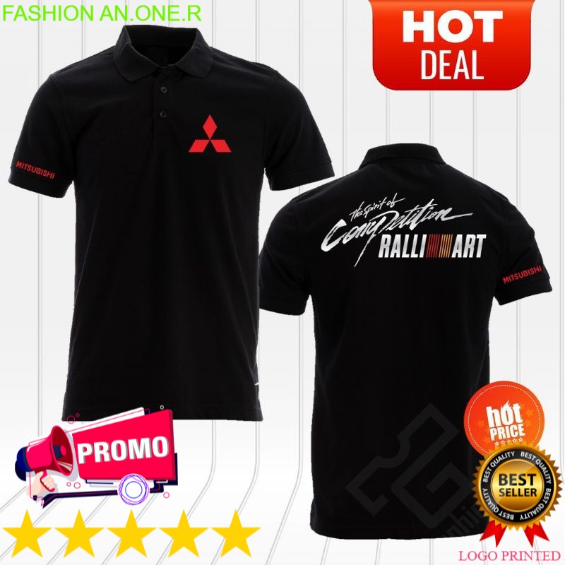 Jual POLO LOGO SABLON Polo T Shirt Mitsubishi RALLI ART Logo Short ...