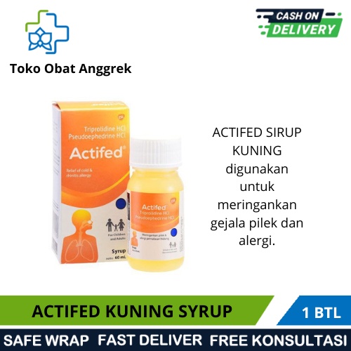 Jual ACTIFED SIRUP KUNING/60ML/OBAT FLU | Shopee Indonesia