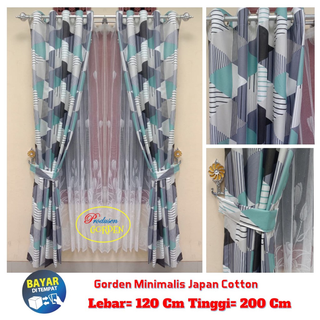 Jual Gorden Pintu dan Gorden Jendela Minimalis Bahan Katun Jepang