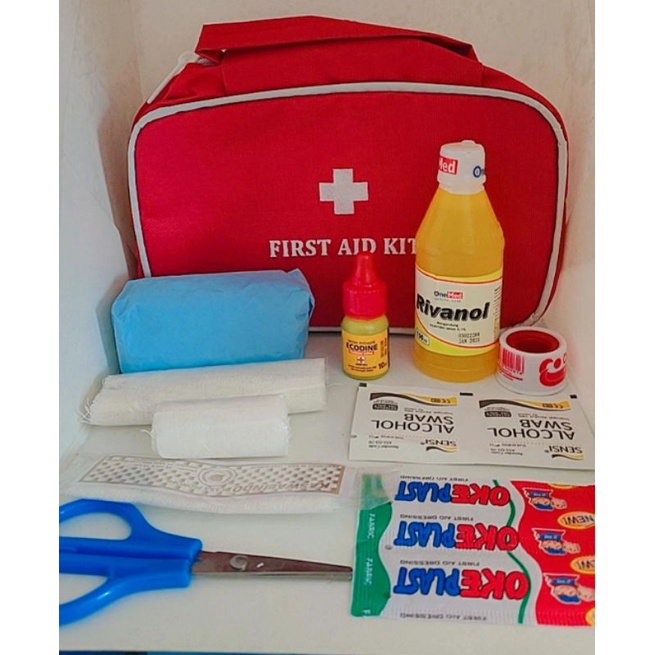 Jual Full set P3K Dompet Merah First Aid Kit Veta/ P3K lengkap Shopee