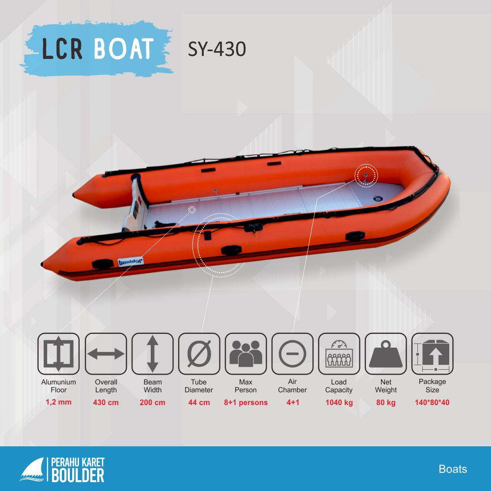 Jual BOULDER INFLATABLE LCR BOAT 430 PERAHU KARET | Shopee Indonesia