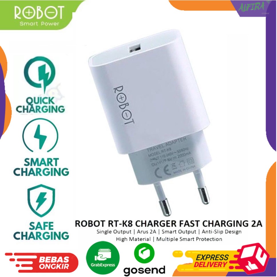 Jual Robot Adaptor Charger A Rt K Fast Charging Adaptor Original Garansi Tahun Shopee