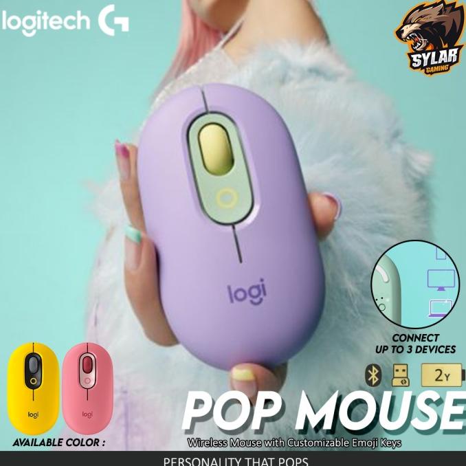 Jual Logitech Pop Mouse With Customizable Emoji Wireless Bluetooth ...