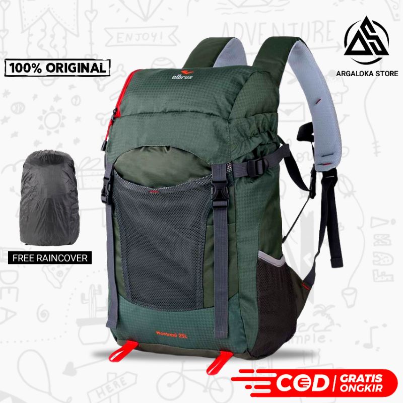 Promo Tas Ransel Pria Tas Punggung Cowok Daypack 25 L Backpack Outdoor  Keren - Hijau - Kota Bandung - Argaloka Store