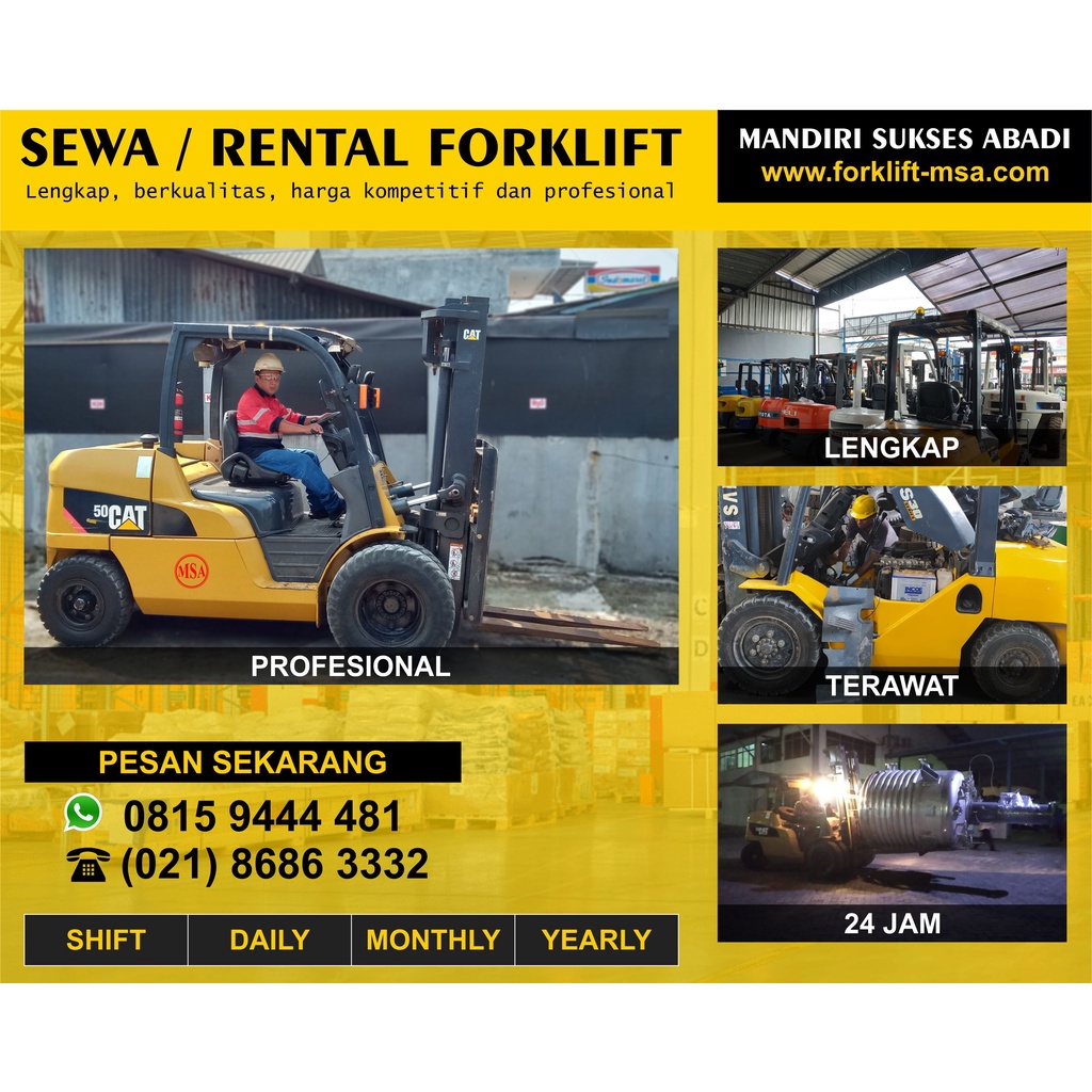 Jual Rental Forklift / Sewa Forklift 12 Ton 24 Jam Area Jabodetabek ...