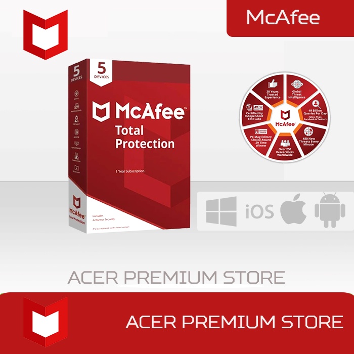 Jual McAfee Total Protection 5 Devices Shopee Indonesia