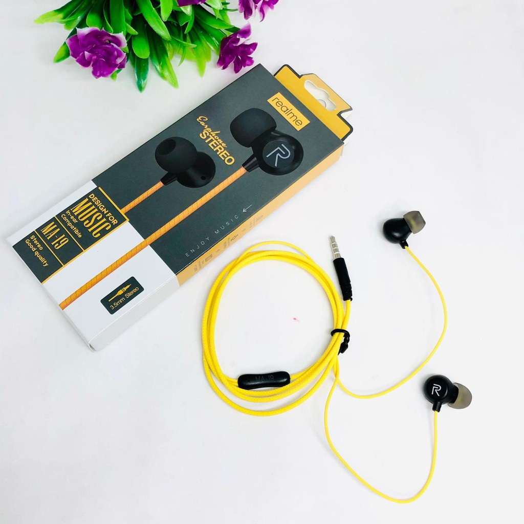 handsfree earphones REALME +MIC MA19/ MA18 MA17 MA15 realme buds realme  c1 realme c2 realme c3